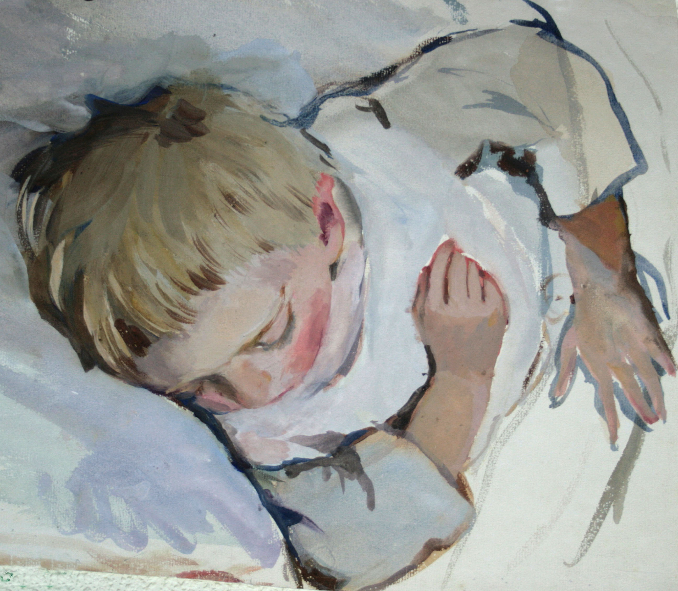 Серебрякова Зинаида «спящая девочка» 1923